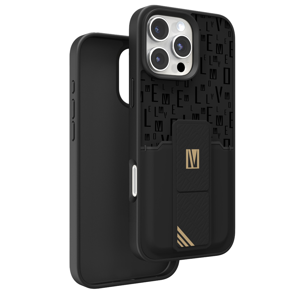 ★DESIGN SKIN★ iPhone 16 Pro Pro Max Card Storage Grip Stan Levelo Morphix Gripstand Case With Cardholder For iPhone 16